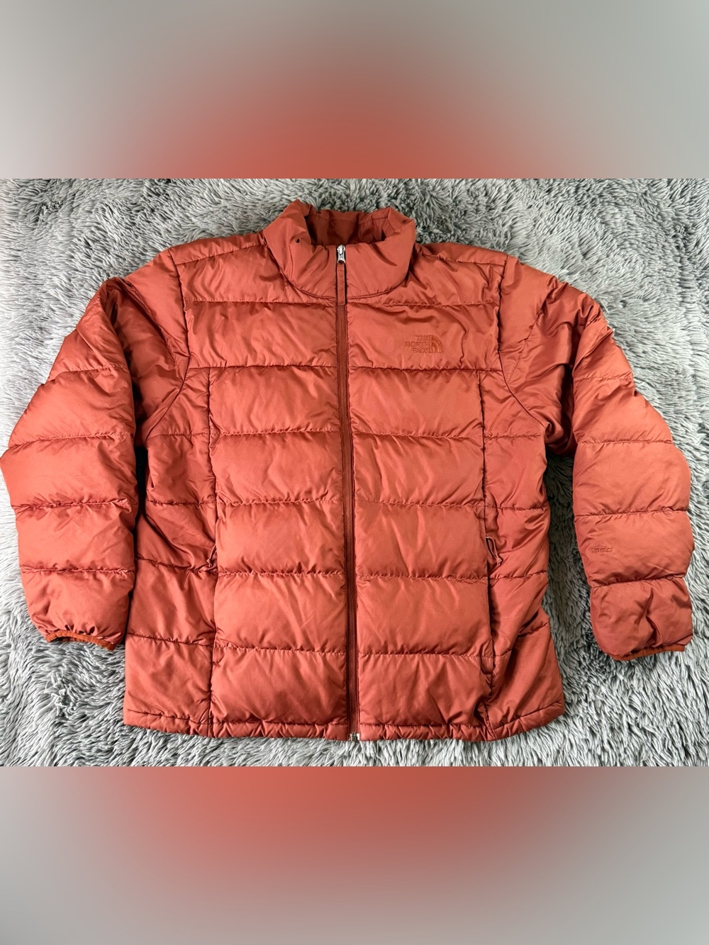 The North Face Menโs Aconcagua 2 550 Down Puffer Jacket Rust Orange XL No